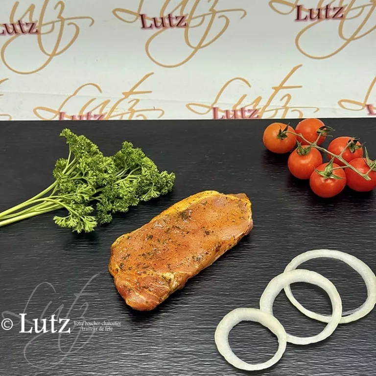Escalope de proc filet marinée