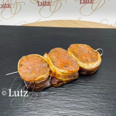 Brochette de filet mignon de porc mariné