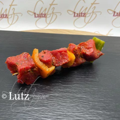 Brochettes de boeuf natures ou marinées