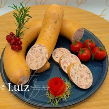 saucisse de viande de volaille avec morceaux
