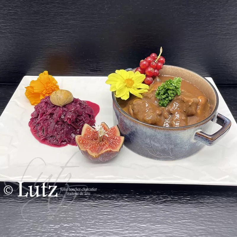 PROMO Civet de biche aux champignons des bois