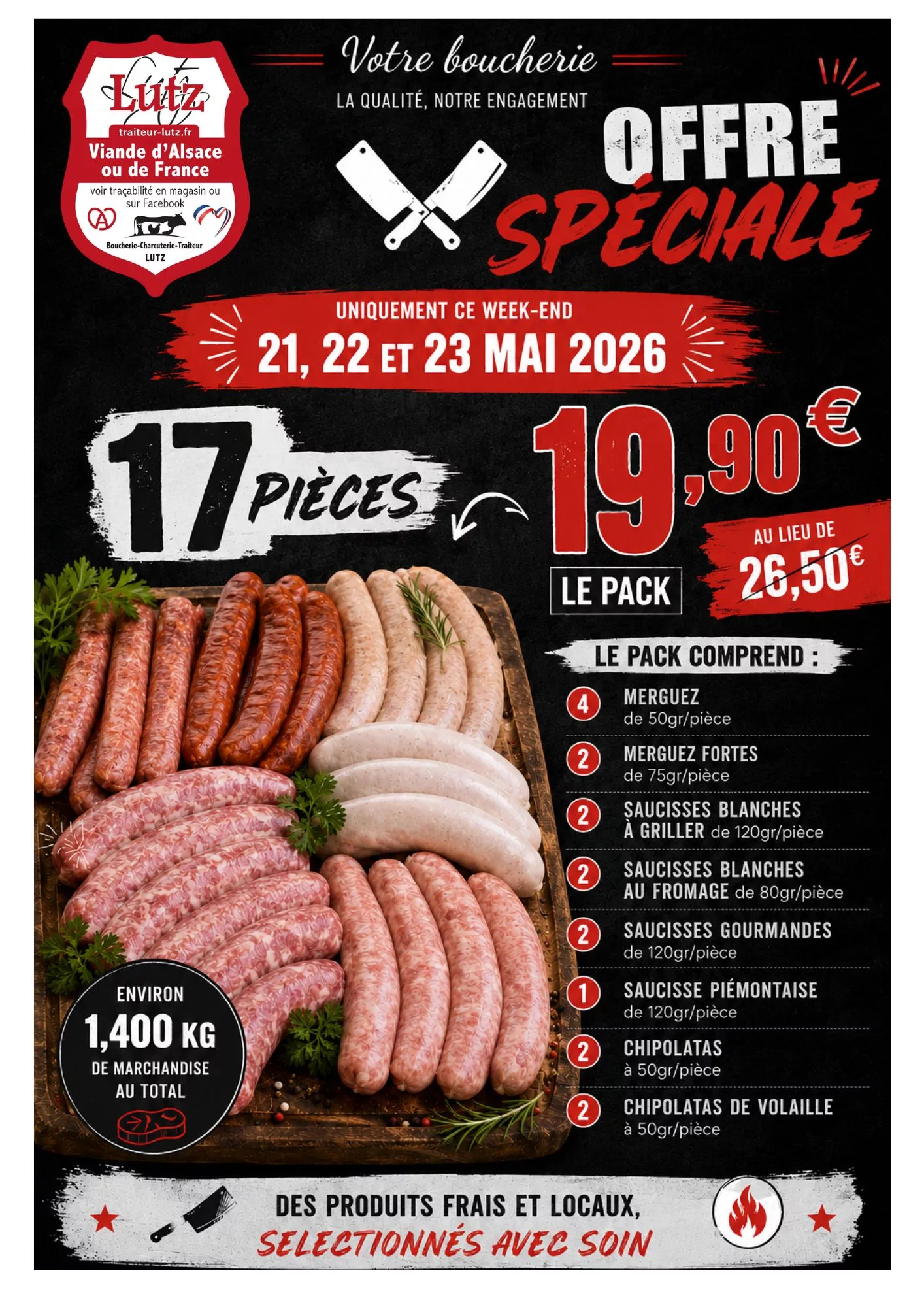 PROMO Pack Grillades 17 pièces